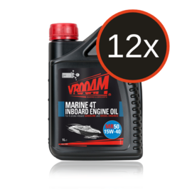 12x VROOAM MR50 Marine 4T Inboard Engine Oil 1L SAE 15W-40