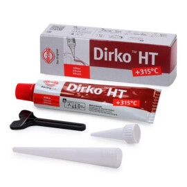 Elring DIRKO HT (315 C) Flüssigdichtungssatz, rot, Silikonverbindung, Tube 70 ml (neue Zusammensetzung 2021)