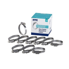 hose clamps / Worm-Drive Clips (W2), width 9 mm, 16-27 mm, DIN 3017 (10 pcs)